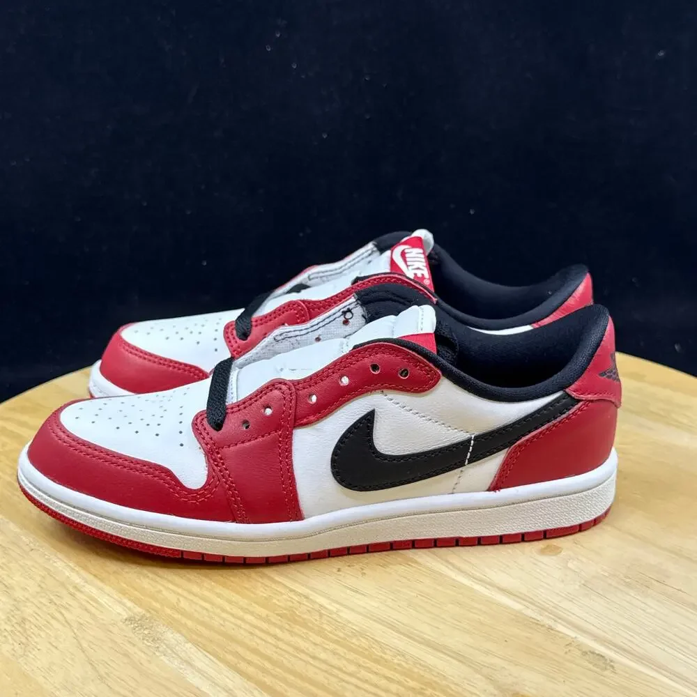 Nike Air Jordan Kids 1 Low Size 2.5y Chicago HQ6996-600 Red White Black New